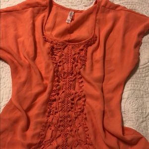 Coral blouse